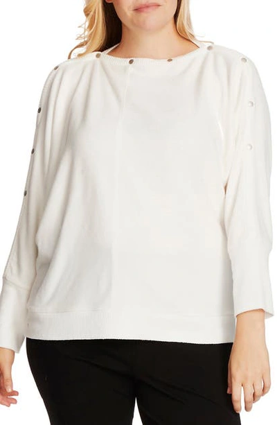Shop Vince Camuto Cozy Dolman Sleeve Sweater In Pearl Ivory