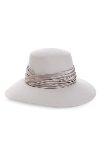 Shop Eugenia Kim Stevie Felt Wool Hat In Light Grey
