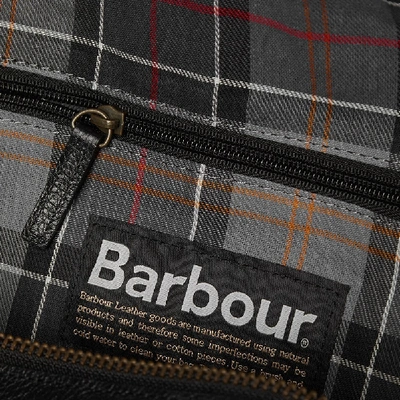 Shop Barbour Leather Medium Travel Explorer In Black