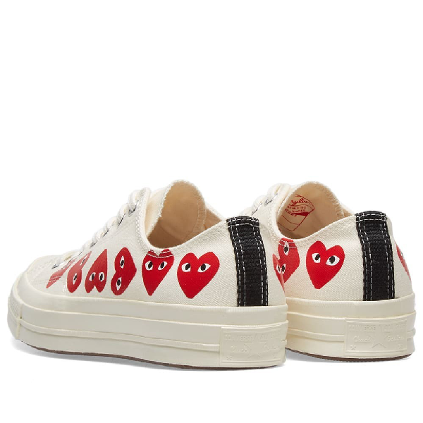 converse x comme des garcons multiple hearts