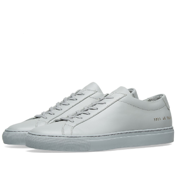 Common Projects Bball Low Grey Leather Women's Sneakers | ModeSens