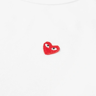 Shop Comme Des Garçons Play Comme Des Garcons Play Women's Little Red Heart Tee In White