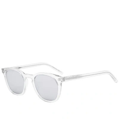 Shop Saint Laurent Sl 28 Sunglasses In Silver