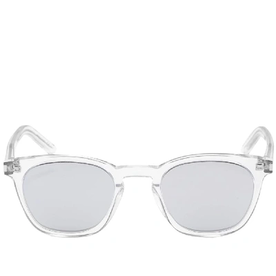 Shop Saint Laurent Sl 28 Sunglasses In Silver