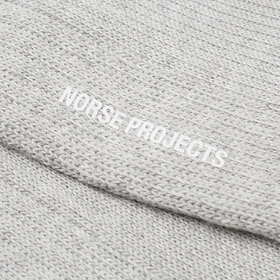 Shop Norse Projects Bjarki Cotton Sport Sock In Grey