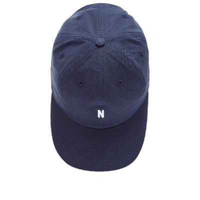 Shop Norse Projects Twill Sports Cap In Blue