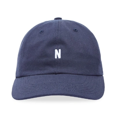 Shop Norse Projects Twill Sports Cap In Blue