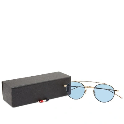 Shop Thom Browne Tb-101 Sunglasses In Black