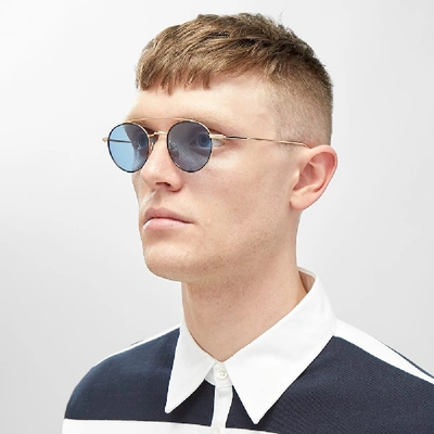 Shop Thom Browne Tb-101 Sunglasses In Black