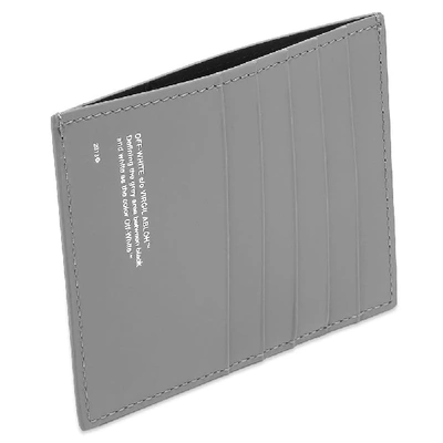 Shop Off-white Logo Cardholder In Grey
