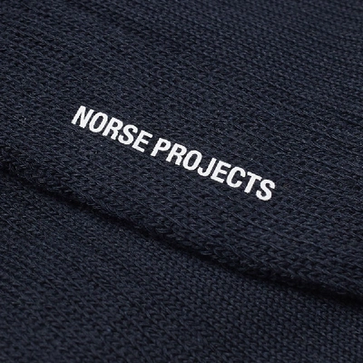 Shop Norse Projects Bjarki Cotton Sport Sock In Blue