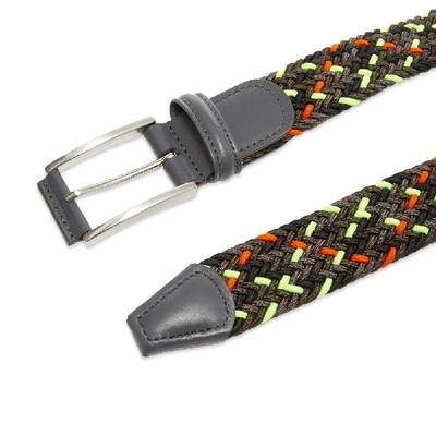 Shop Anderson's Woven Textile Belt In Black