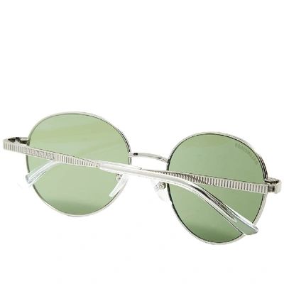 Shop Balenciaga Round Sunglasses In Silver