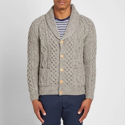 Shop Inverallan 6a Shawl Cardigan In Grey