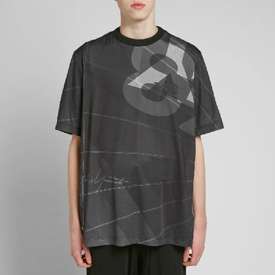 Shop Y-3 All Over Print Football Shirt In Black