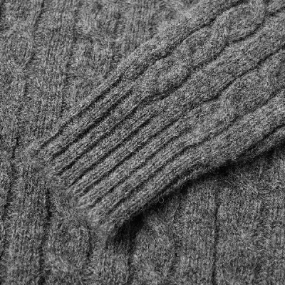 Shop Jamiesons Of Shetland Jamieson's Of Shetland Cable Crew Knit In Grey