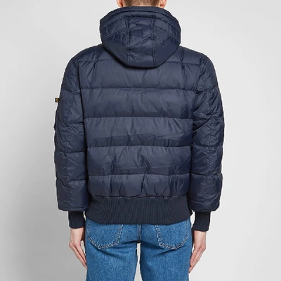 Shop Alpha Industries Apollo 11 Hooded Puffer Jacket In Blue