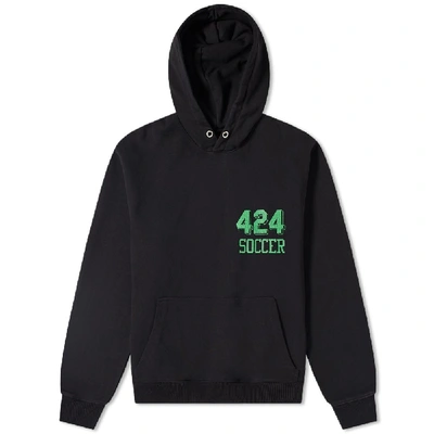 Shop 424 Soccer Hoody In Black