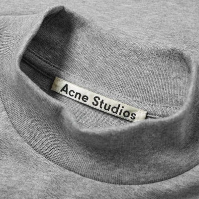 Shop Acne Studios Eagan Mock Neck Tee In Grey