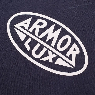 Shop Armor-lux 76661 Circle Logo Crew Sweat In Blue