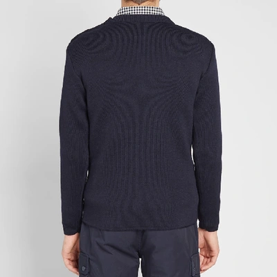 Shop Armor-lux 01901 Fouesnant Crew Knit In Blue