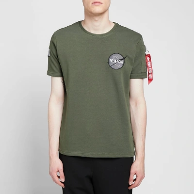 Shop Alpha Industries Nasa Heavy Tee In Green