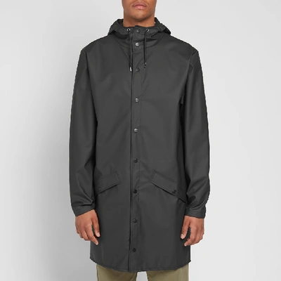 Shop Rains Long Jacket In Black