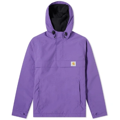 Shop Carhartt Wip Nimbus Fleece Lined Pullover Jacket In Purple