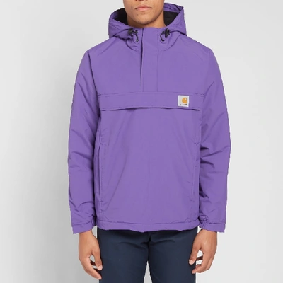 Shop Carhartt Wip Nimbus Fleece Lined Pullover Jacket In Purple