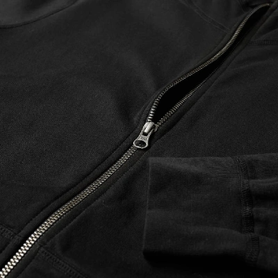 Shop Save Khaki Supima Fleece Zip Hoody In Black