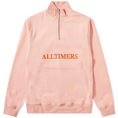 Shop Alltimers Nextel Zip Crew Sweat In Pink