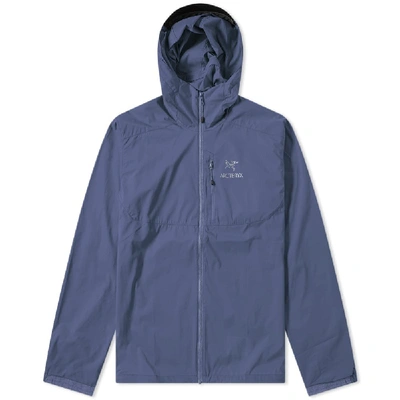 Shop Arc'teryx Squamish Packable Hooded Jacket In Blue