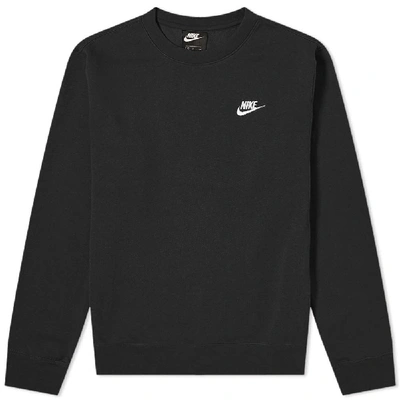 Shop Nike Club Crew Sweat In Black