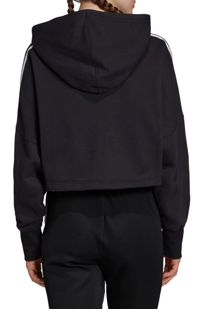 Shop Adidas Originals Crop Hoodie In Black