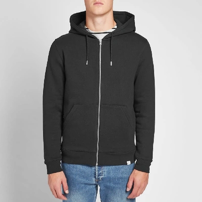 Shop Norse Projects Vagn Zip Hoody In Black