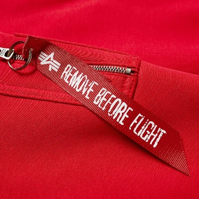 Shop Alpha Industries Nasa Reflective Crew Sweat In Red