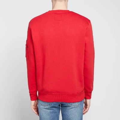 Shop Alpha Industries Nasa Reflective Crew Sweat In Red