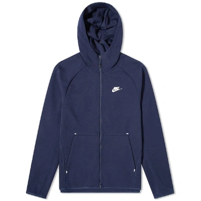 Shop Nike Tech Fleece Hoody In Blue