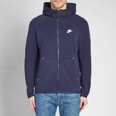 Shop Nike Tech Fleece Hoody In Blue