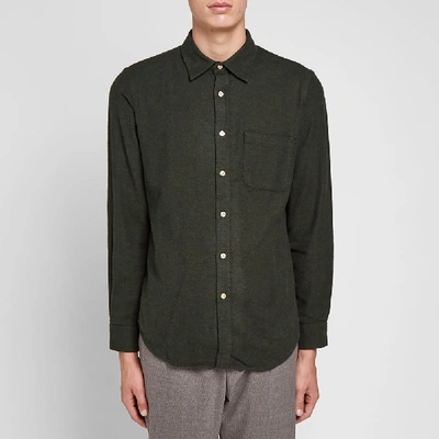 Shop Portuguese Flannel Teca Shirt In Green