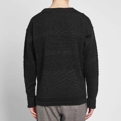 Shop S.n.s Herning S.n.s. Herning Fisherman Crew Knit In Black