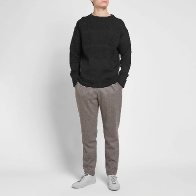 Shop S.n.s Herning S.n.s. Herning Fisherman Crew Knit In Black