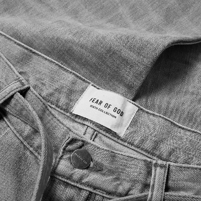 Shop Fear Of God Slim Distressed Jean In Grey