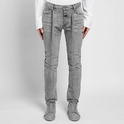 Shop Fear Of God Slim Distressed Jean In Grey