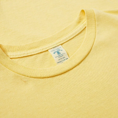 Shop Velva Sheen Pigment Dyed Pocket Tee In Yellow