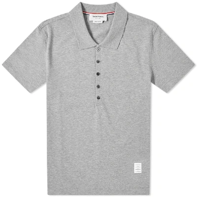 Shop Thom Browne Relaxed Fit Polo In Grey