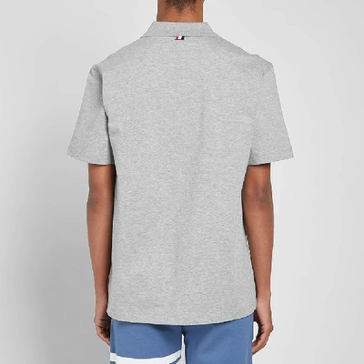 Shop Thom Browne Relaxed Fit Polo In Grey