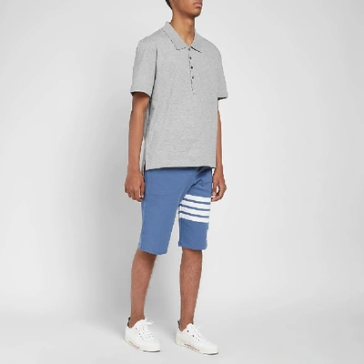 Shop Thom Browne Relaxed Fit Polo In Grey