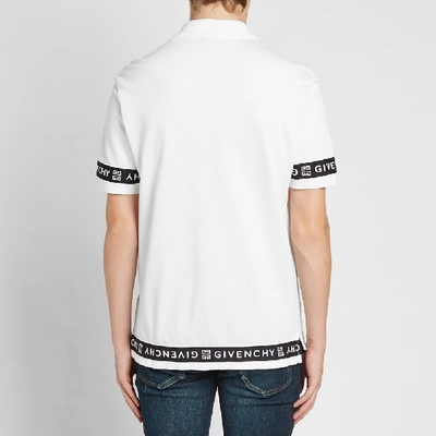 Shop Givenchy Taped Arm Polo In White