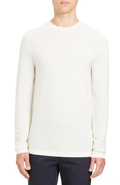 Shop Theory Grego Slim Fit Crewneck Wool Sweater In Off White